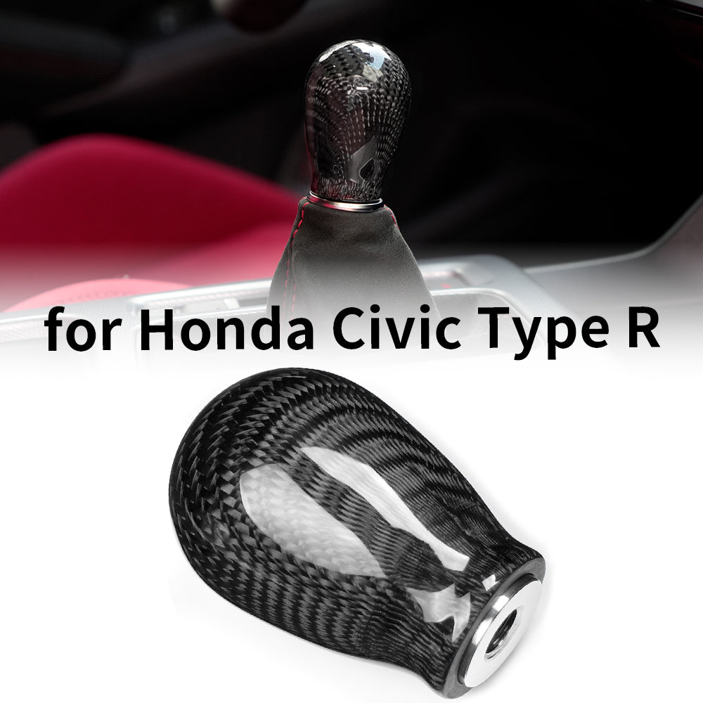 Real Dry Carbon Fiber Gear Shift Knob Cover Trim for Honda Civic Type R FL5 Hatchback CTR 2023-2026