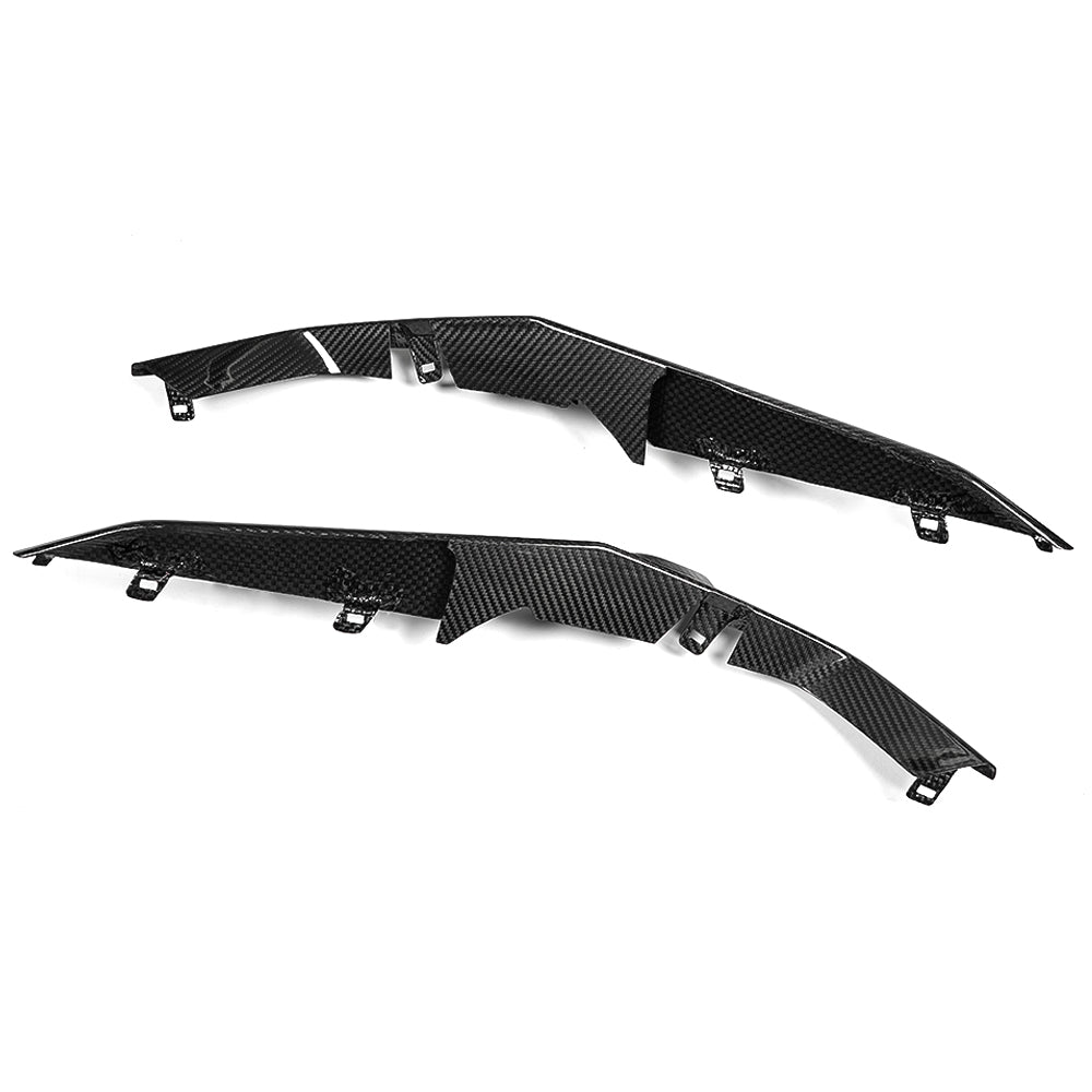 Dry Carbon Fiber Front Bumper Canard Splitters For Corvette C8 Z06 Z07 2023 2024 2025, Exterior Trim