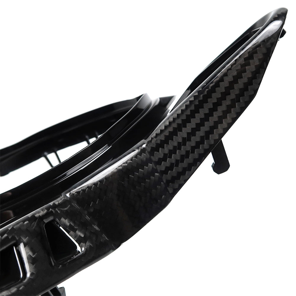 Dry Carbon Fiber Steering Wheel Cover Panel Trim For BMW 2 3 4 Series M3 M4 G20 G21 G22 G80 G81 2024 2025, Replaced Style
