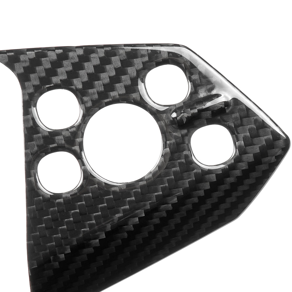Real Dry Carbon Fiber Steering Wheel Trim Cover 3PCS For Tesla Cybertruck 2024 2025