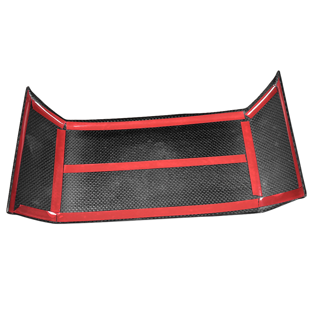 Rear Display Upper Cover Panel Trim For Tesla Cybertruck 2024 2025, Dry Carbon Fiber Trim