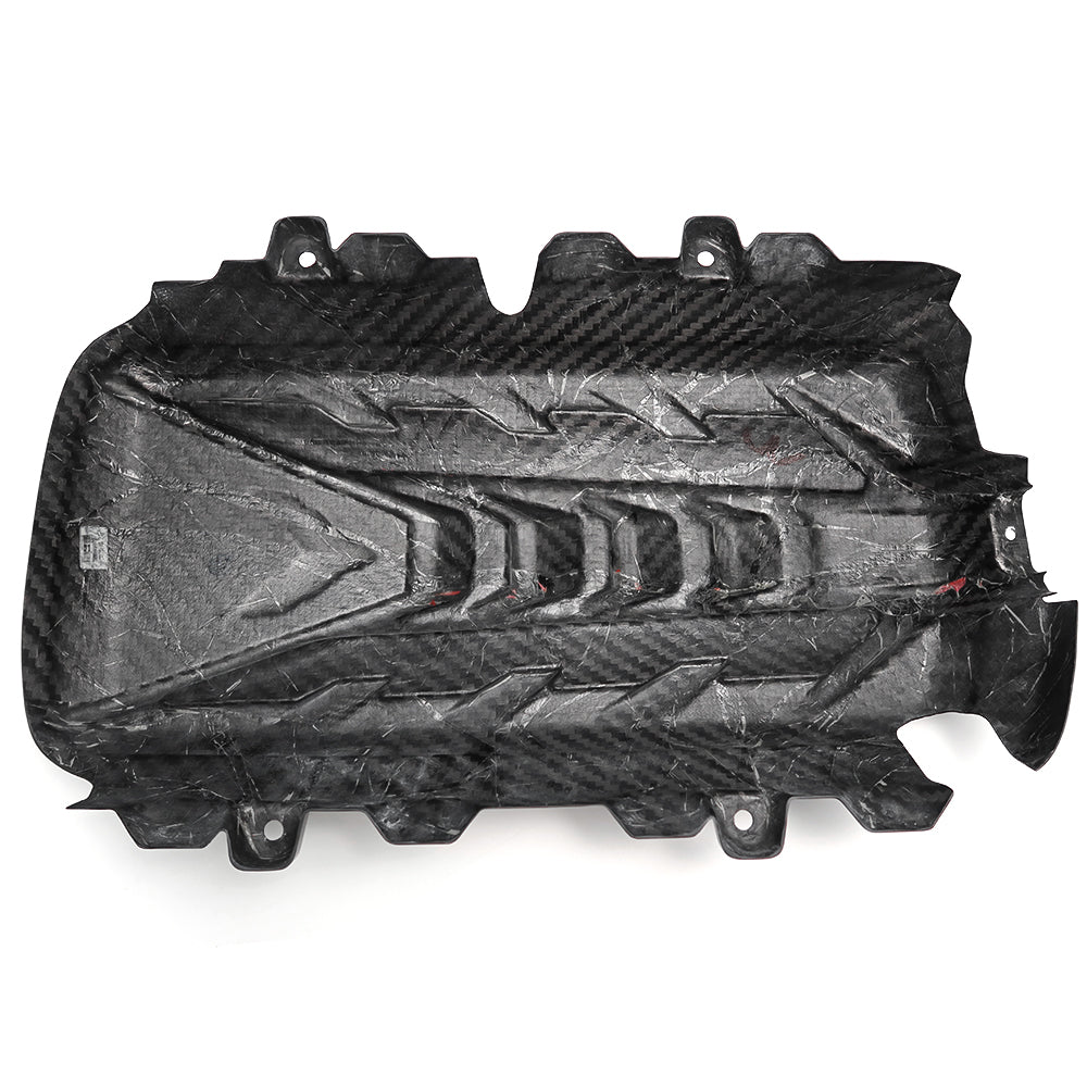 Carbon Fiber Engine Bay Cover Trim For Chevrolet Corvette C8 Stingray Convertible Coupe Z51 HTC 2LT 3LT 2020-2024 Replacement