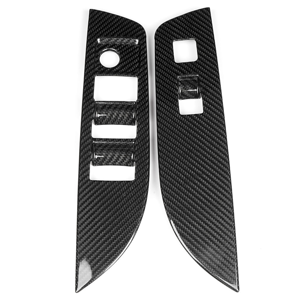 Dry Carbon Fiber Window Lift Switch Panel Cover Trim For Toyota GR Corolla GZEA14 2023 2024 2025