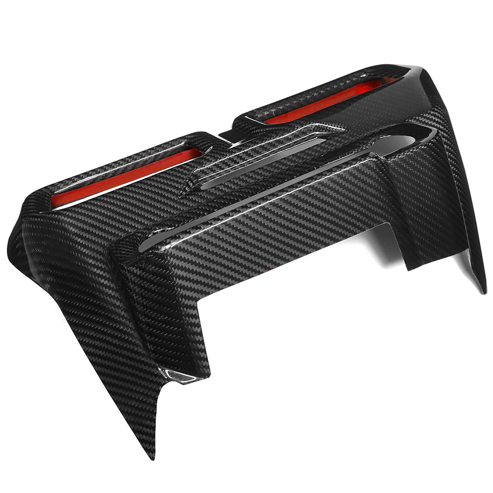 For Mustang S650 GT Dark horse EcoBoost Center Console AC Vent Cover Real Carbon Fiber