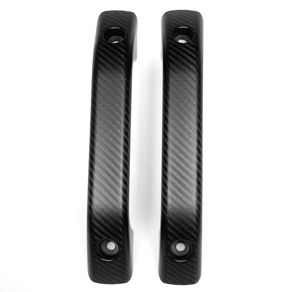 Carbon Fiber Replacement Rear Grab Handles Covers For Ford Bronco Raptor Wildtrak 2021-2024