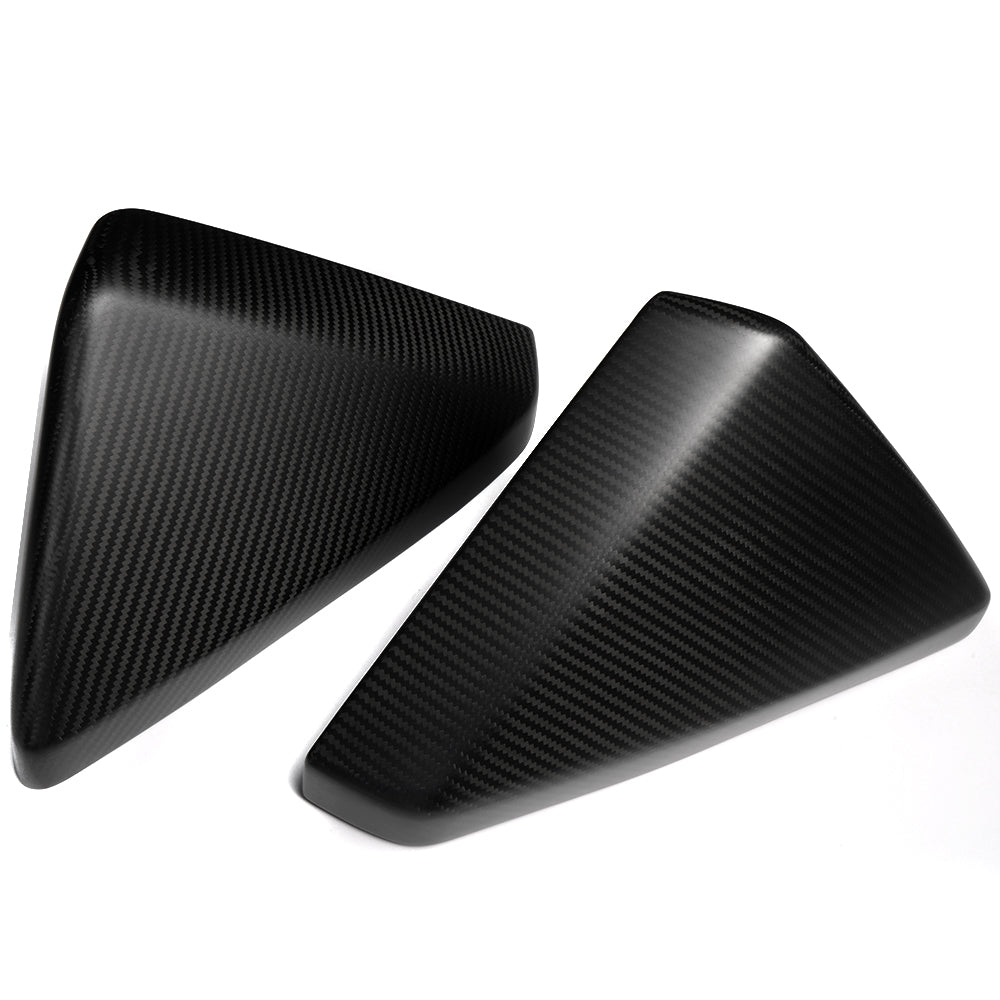 For Tesla Cybertruck 2024 2025 Rearview Mirror Cover Cap Trim, Genuine Dry Carbon Fiber