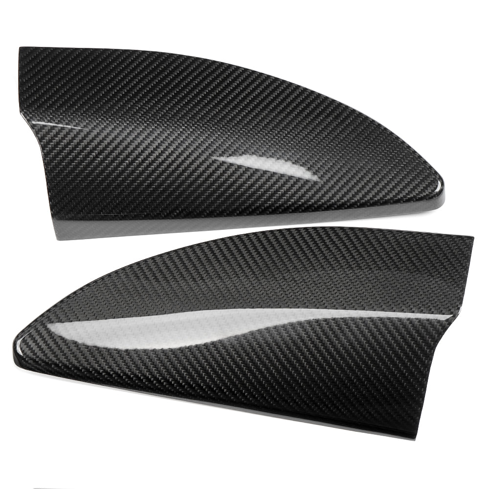 Dry Carbon Fiber Inner Door Triangle A Pillar Cover Trim For Ford F150 Raptor Limited Platinum Tremor Lariat 2021 -2025