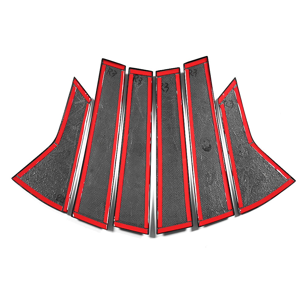 Dry Carbon Fiber Door Window B Pillar Post Trim For Acura Integra A-Spec Type S 2023 2024 2025, Side Window B Post Panels 6PCS