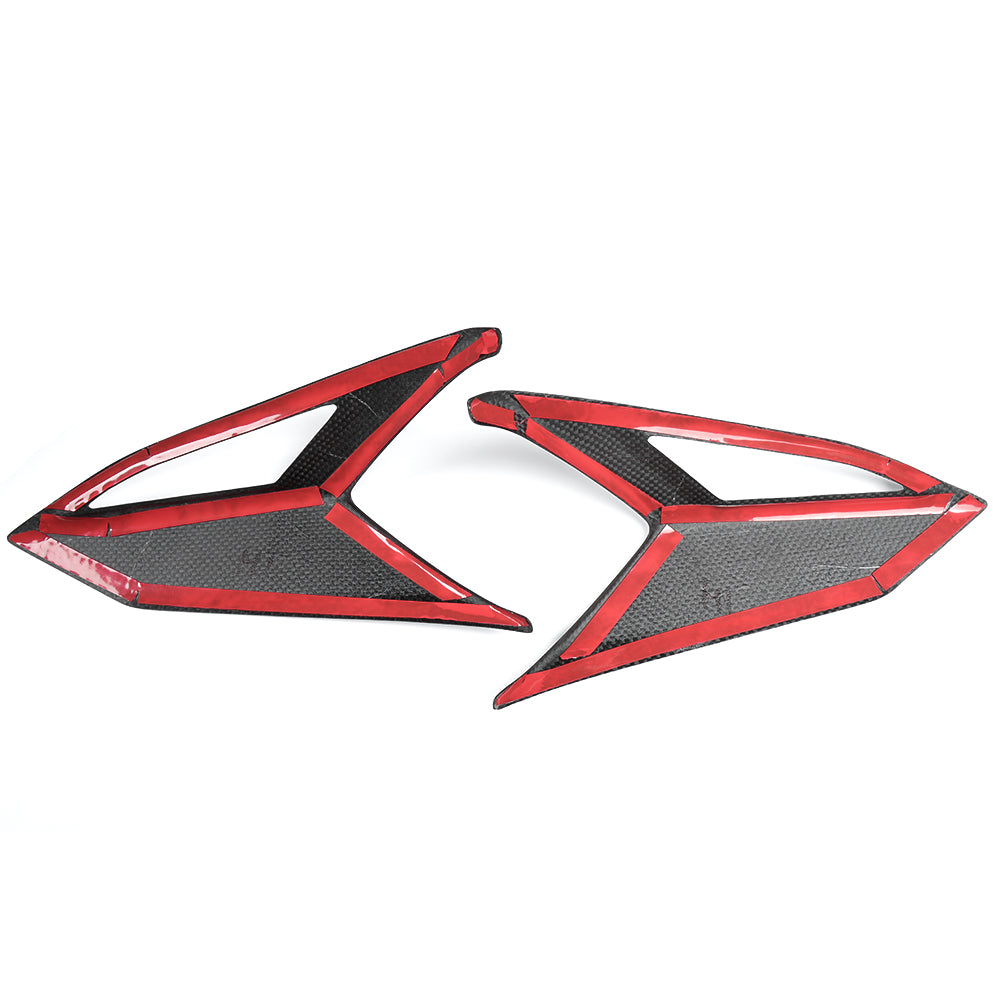 Dry Carbon Fiber Rear Light Lamp Trim For Corvette C8 Z06 Z51 ZR1 E-Ray 2020-2025, Tail Brake Light Cover