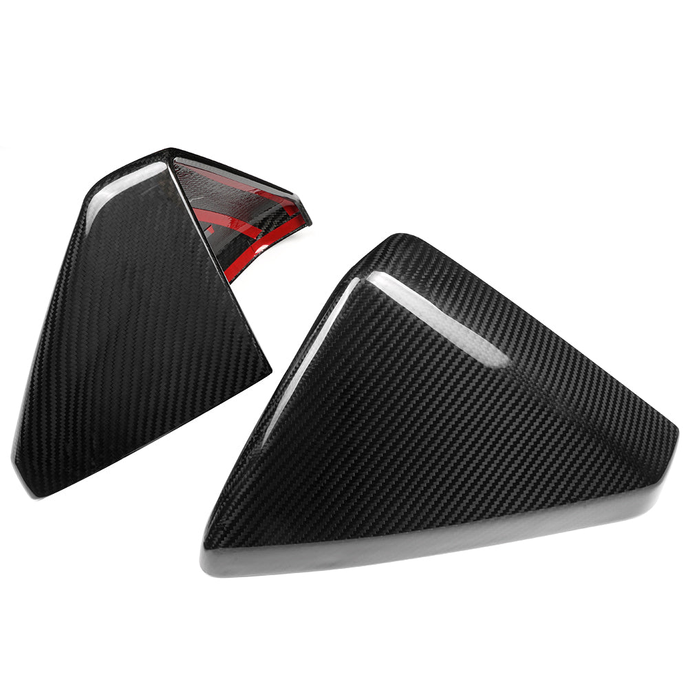 For Tesla Cybertruck 2024 2025 Rearview Mirror Cover Cap Trim, Genuine Dry Carbon Fiber