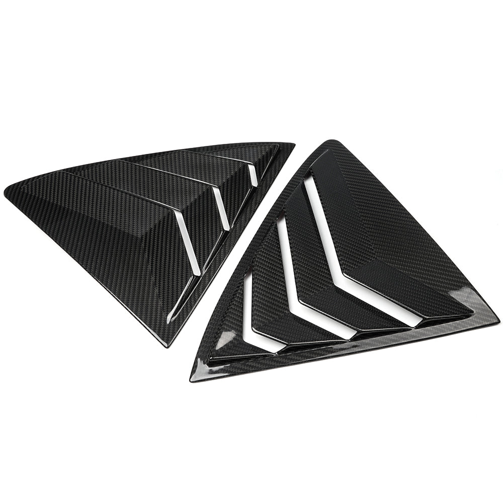 Real Dry Carbon Fiber Rear Window Louvers Trim For Toyota GR Corolla GZEA14 2023 2024 2025, Rear Side Window Shutters Cover Panel