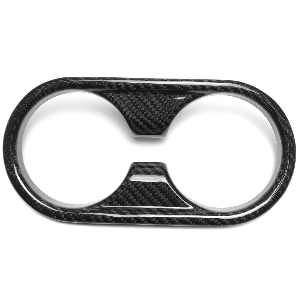 For Hyundai Ioniq 5 Ioniq 5N 2022+ Rear Seat Water Cup Panel Cover Trim Dry Carbon Fiber Interior Accessories