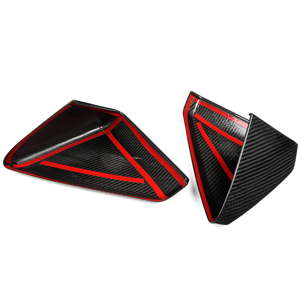 For Tesla Cybertruck 2024 2025 Rearview Mirror Cover Cap Trim, Genuine Dry Carbon Fiber