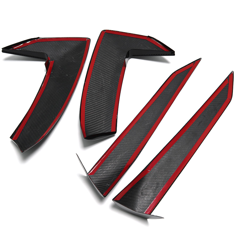For Chevrolet Corvette C8 Stingray Sports Z06 Z51 2020-2024 Exterior Body Side Air Outlet Frame Cover Dry Carbon Fiber Car Trim