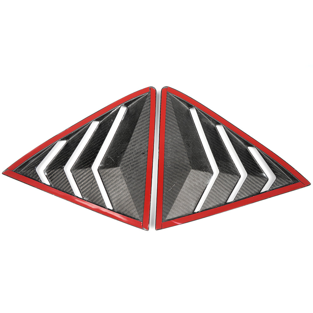 Real Dry Carbon Fiber Rear Window Louvers Trim For Toyota GR Corolla GZEA14 2023 2024 2025, Rear Side Window Shutters Cover Panel