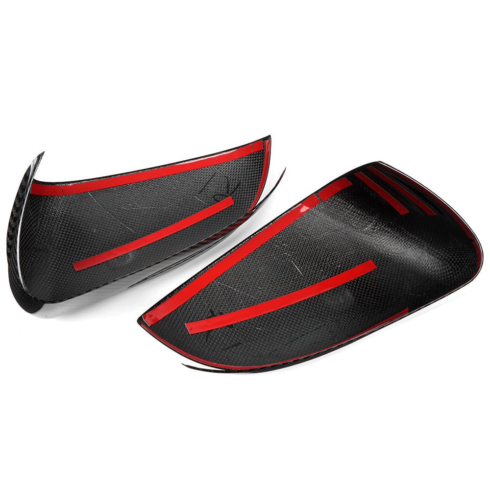 Rear Carbon Fiber Side Rearview Mirrors Cover Trim For Genesis G70 Prestige IK Sport Advanced 2017 - 2025