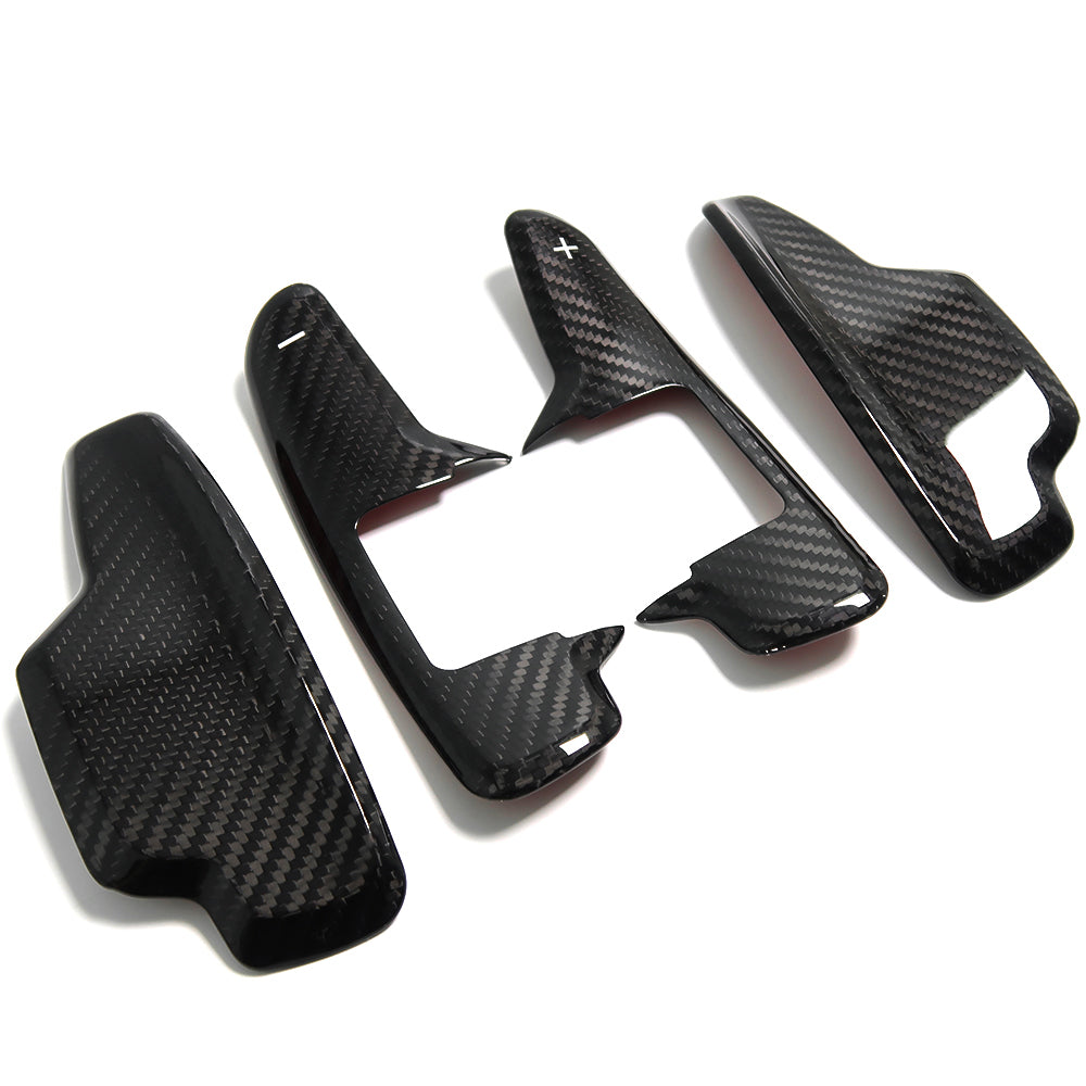 For Chevrolet Corvette C8 3LT Stingray Z51 Z06 2020 2021 2022 2023 Paddle Shifter Stick on Trim Real Dry Carbon Fiber