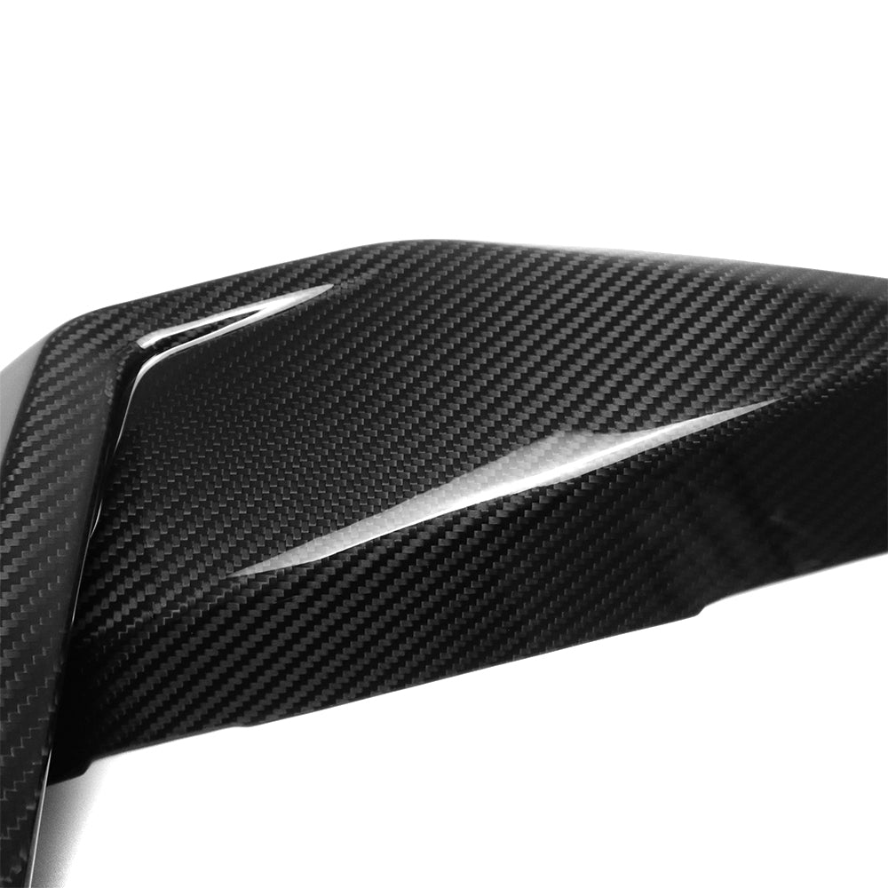 For Mustang S650 GT Front Bumper Side Air Vent Trims Cover Dry Carbon Fiber