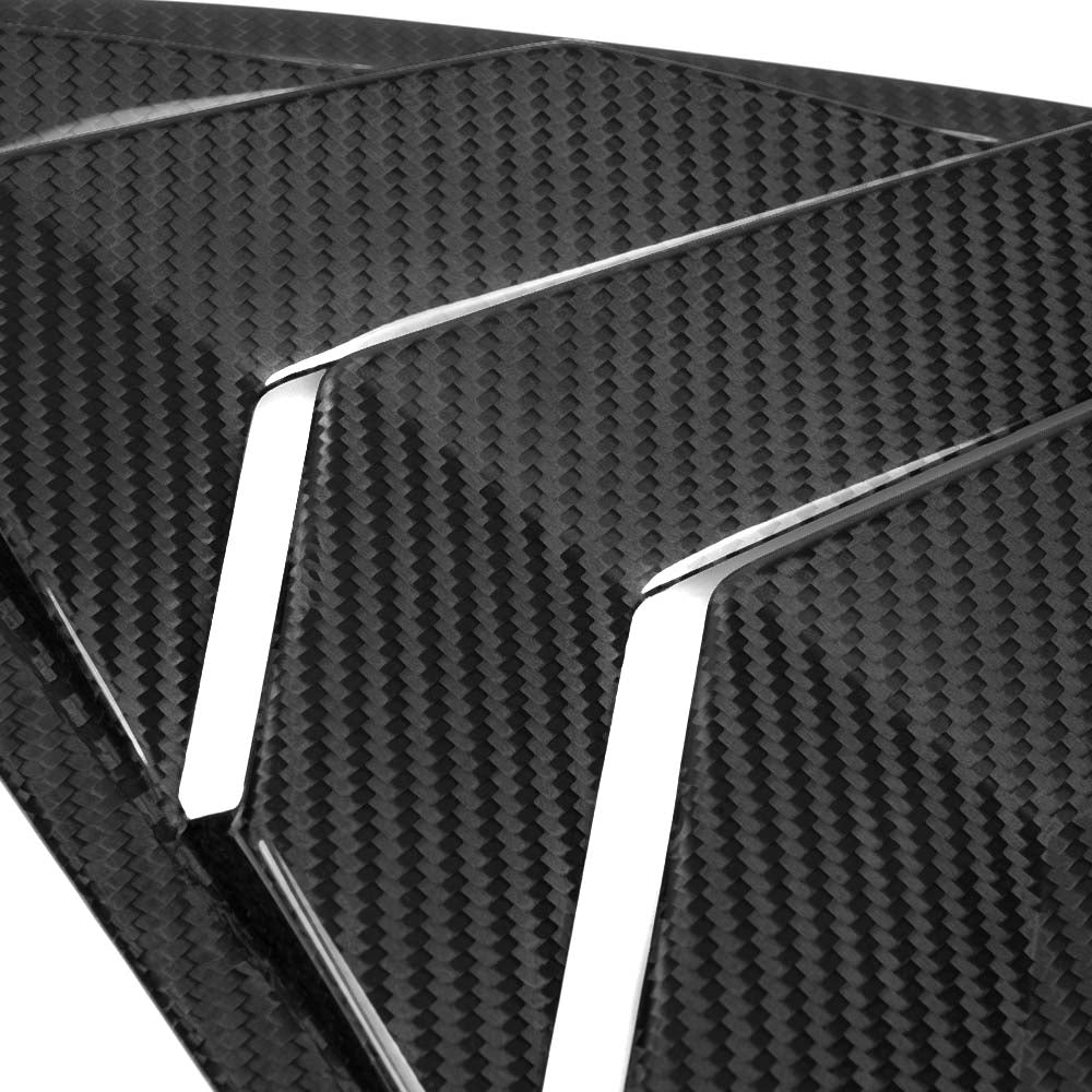 Real Dry Carbon Fiber Rear Window Louvers Trim For Toyota GR Corolla GZEA14 2023 2024 2025, Rear Side Window Shutters Cover Panel