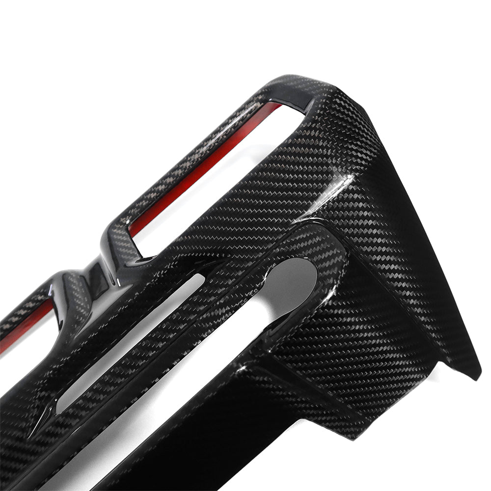 For Mustang S650 GT Dark horse EcoBoost Center Console AC Vent Cover Real Carbon Fiber