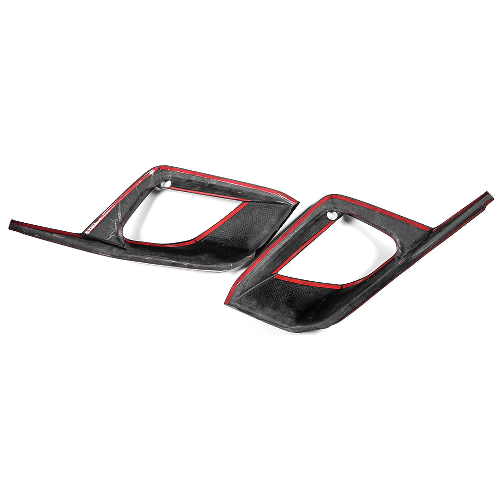 Real Carbon Fiber Fog Light Cover Trim For Acura Integra Type S DE5 2023 2024 2025, Front Bumper Fog Lamp Grille Bezel