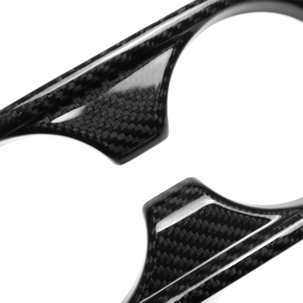 For Hyundai Ioniq 5 Ioniq 5N 2022+ Rear Seat Water Cup Panel Cover Trim Dry Carbon Fiber Interior Accessories