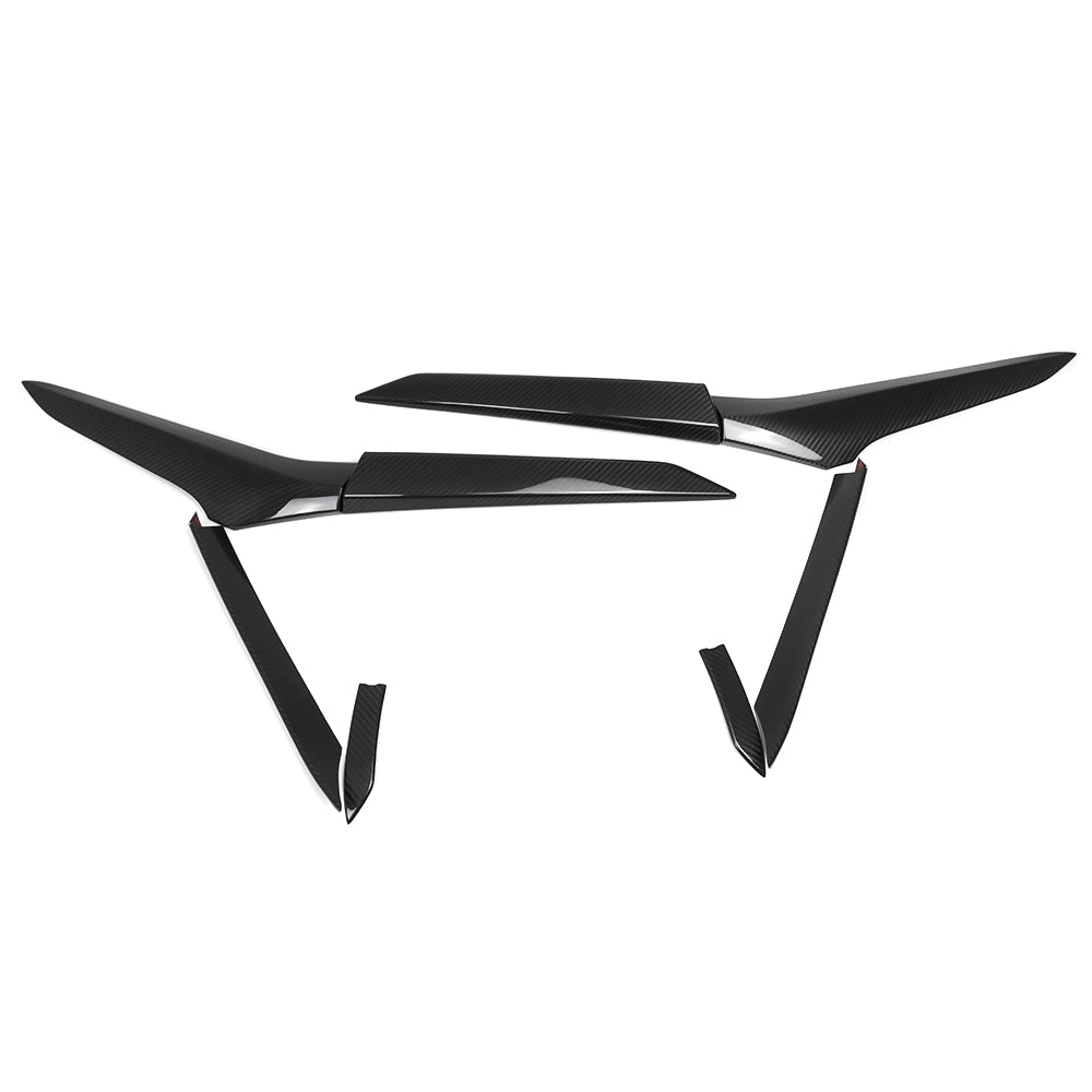 Dry Carbon Fiber Side Door Handle Spoiler Trims For Corvette C8 Z06 2020-2025, Carbon Sticker