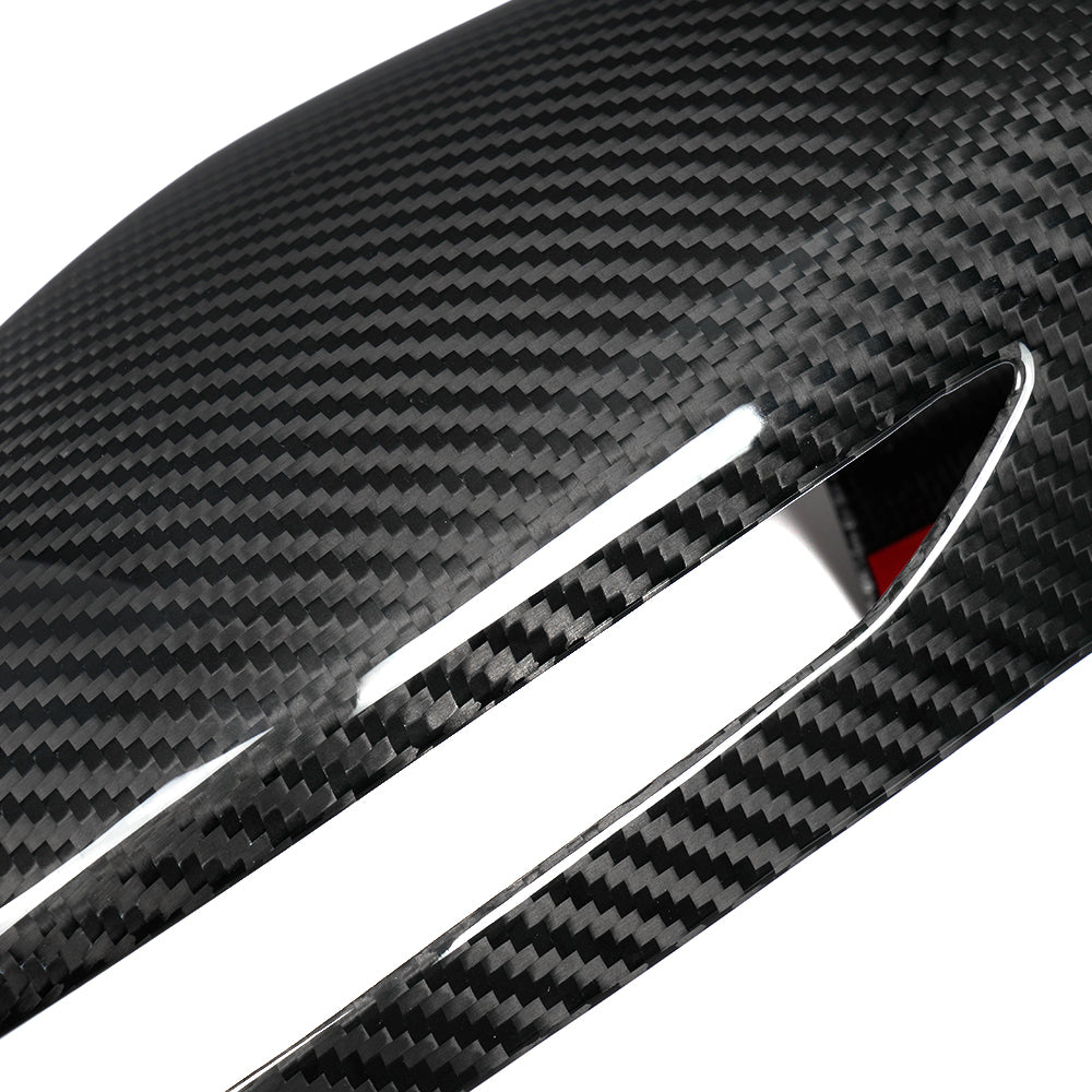 Rear Carbon Fiber Side Rearview Mirrors Cover Trim For Genesis G70 Prestige IK Sport Advanced 2017 - 2025