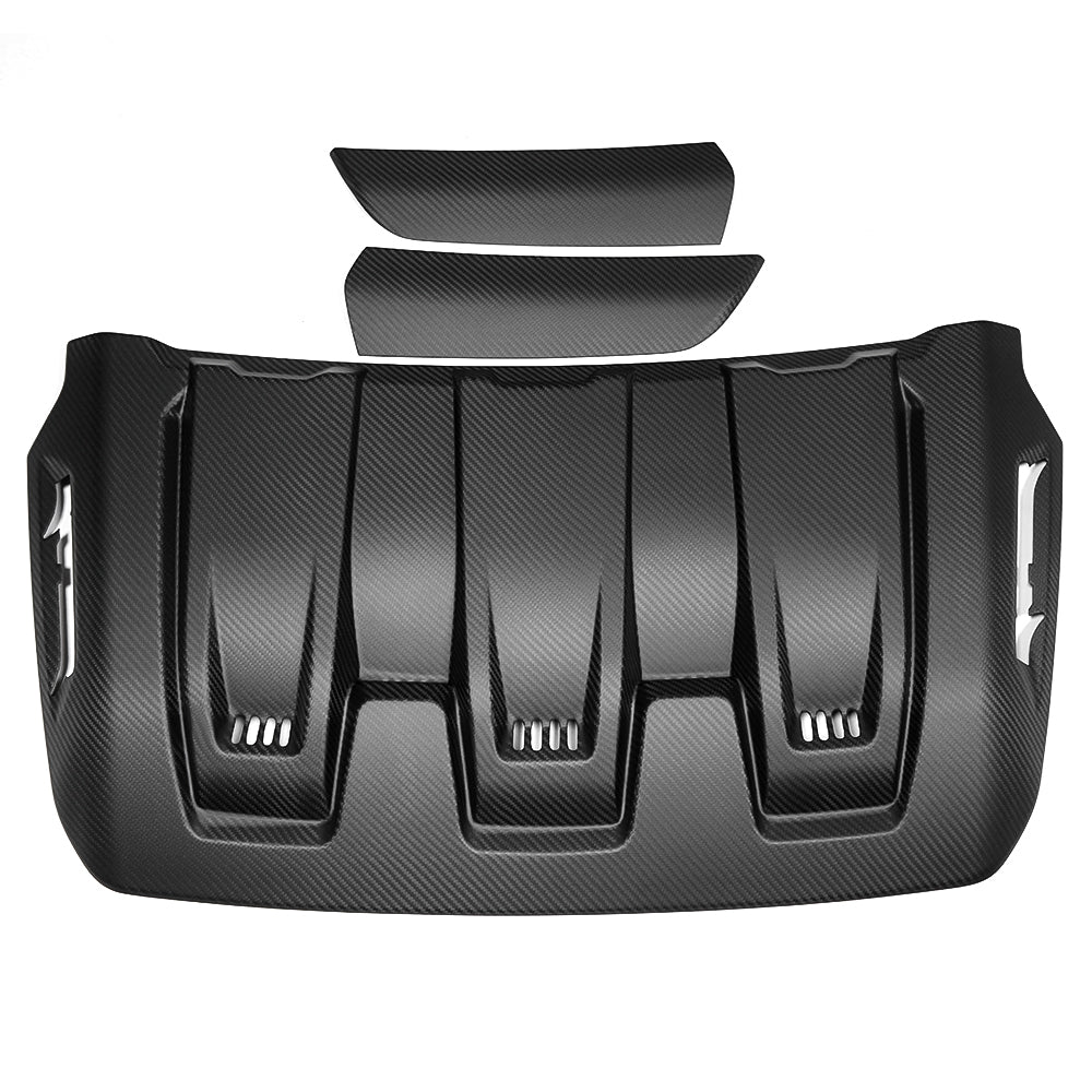 Real Carbon Fiber Car Hood Scoop Front Hood Vent Cover For Ford F-150 F150 Raptor 2021+