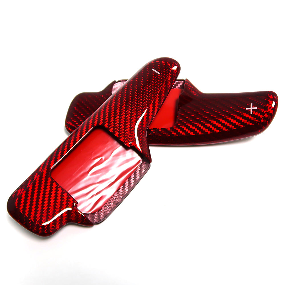 For Chevrolet Corvette C8 3LT Stingray Z51 Z06 2020 2021 2022 2023 Paddle Shifter Stick on Trim Real Dry Carbon Fiber