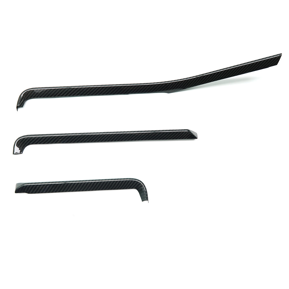For Chevrolet Corvette C8 Stingray Convertible Coupe Z51 Z06 2020-2023 Red Air Condition Outlet Vent Strip Trim Real Carbon Fiber