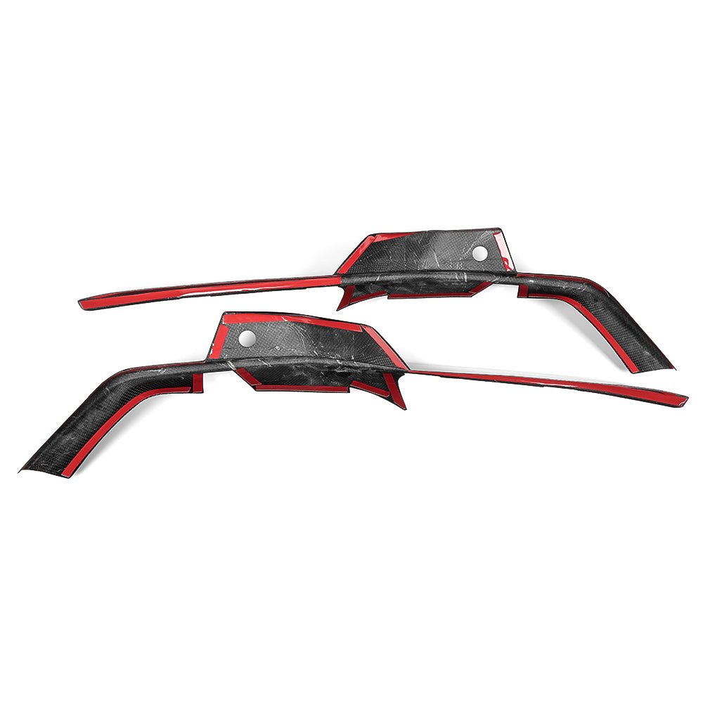 Dry Carbon Fiber Front Bumper Canard Splitters For Corvette C8 Z06 Z07 2023 2024 2025, Exterior Trim