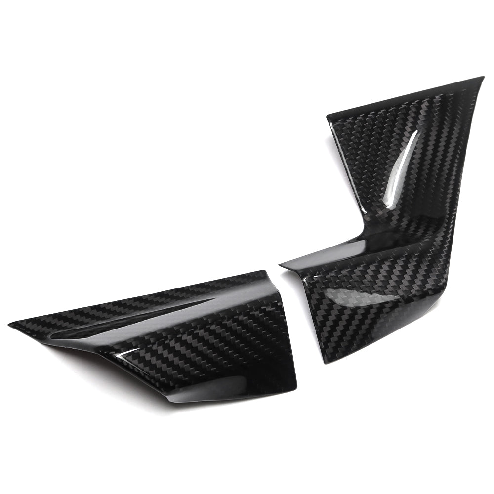 Genuine Dry Carbon Fiber Console Display Screen Lower Trim Panels For BMW 3 Series G20 G21 M2 M340i 2023 2024 2025