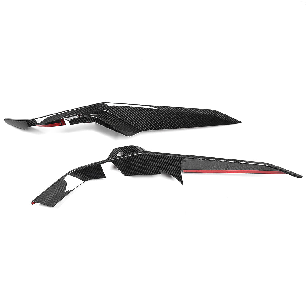 Dry Carbon Fiber Front Bumper Canard Splitters For Corvette C8 Z06 Z07 2023 2024 2025, Exterior Trim