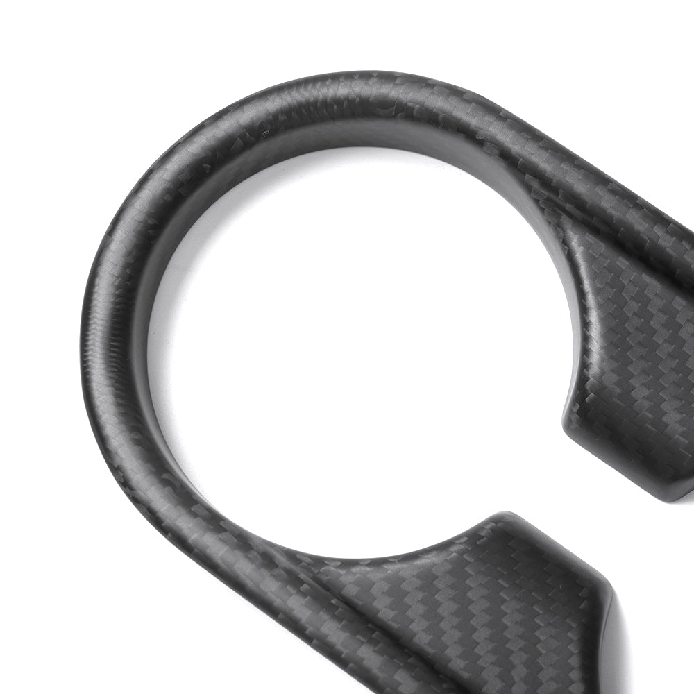 For Hyundai Ioniq 5 Ioniq 5N 2022+ Rear Seat Water Cup Panel Cover Trim Dry Carbon Fiber Interior Accessories