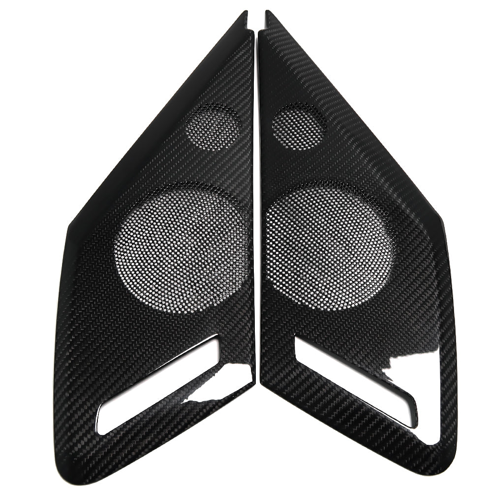 For Corvette C8 3LT Stingray Coupe Convertible Z51 Z06 2020+ Door Sound Speaker Cover Door Speaker Panel Cover Real Carbon Fiber Car Accessories