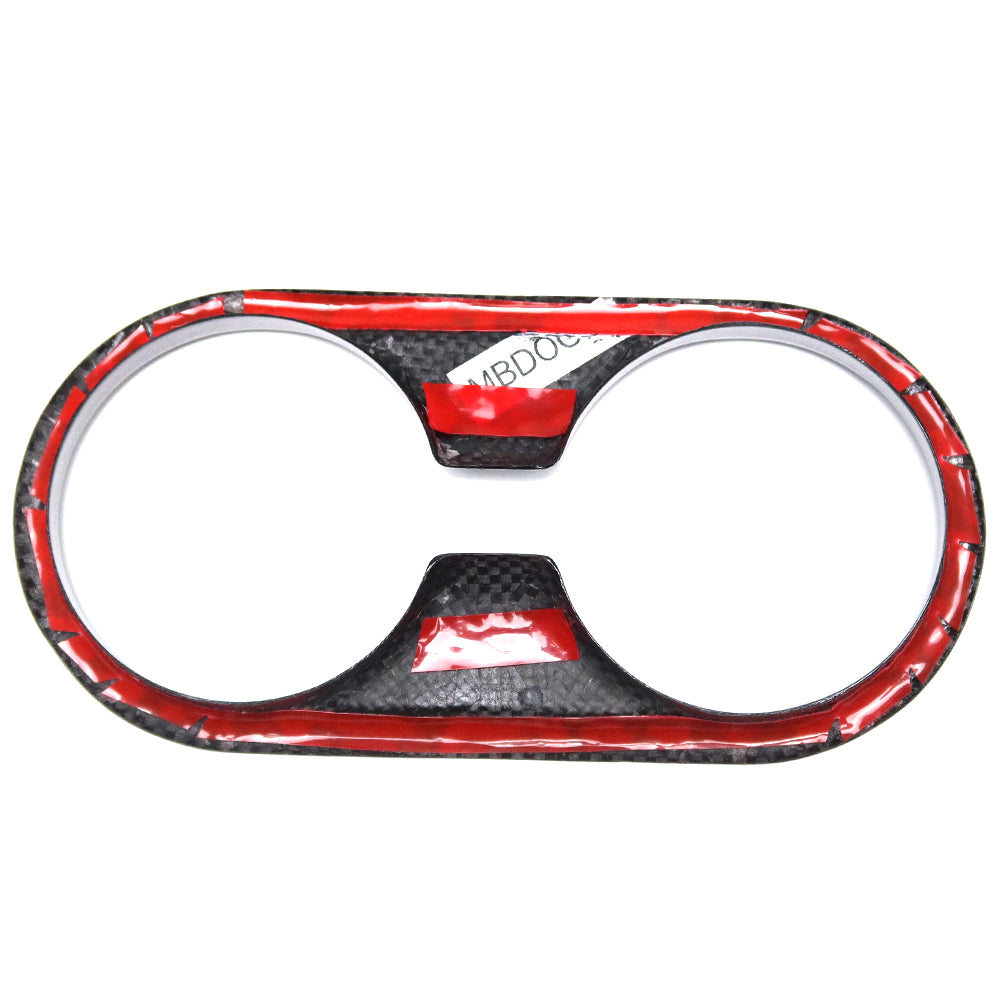 For Hyundai Ioniq 5 Ioniq 5N 2022+ Rear Seat Water Cup Panel Cover Trim Dry Carbon Fiber Interior Accessories
