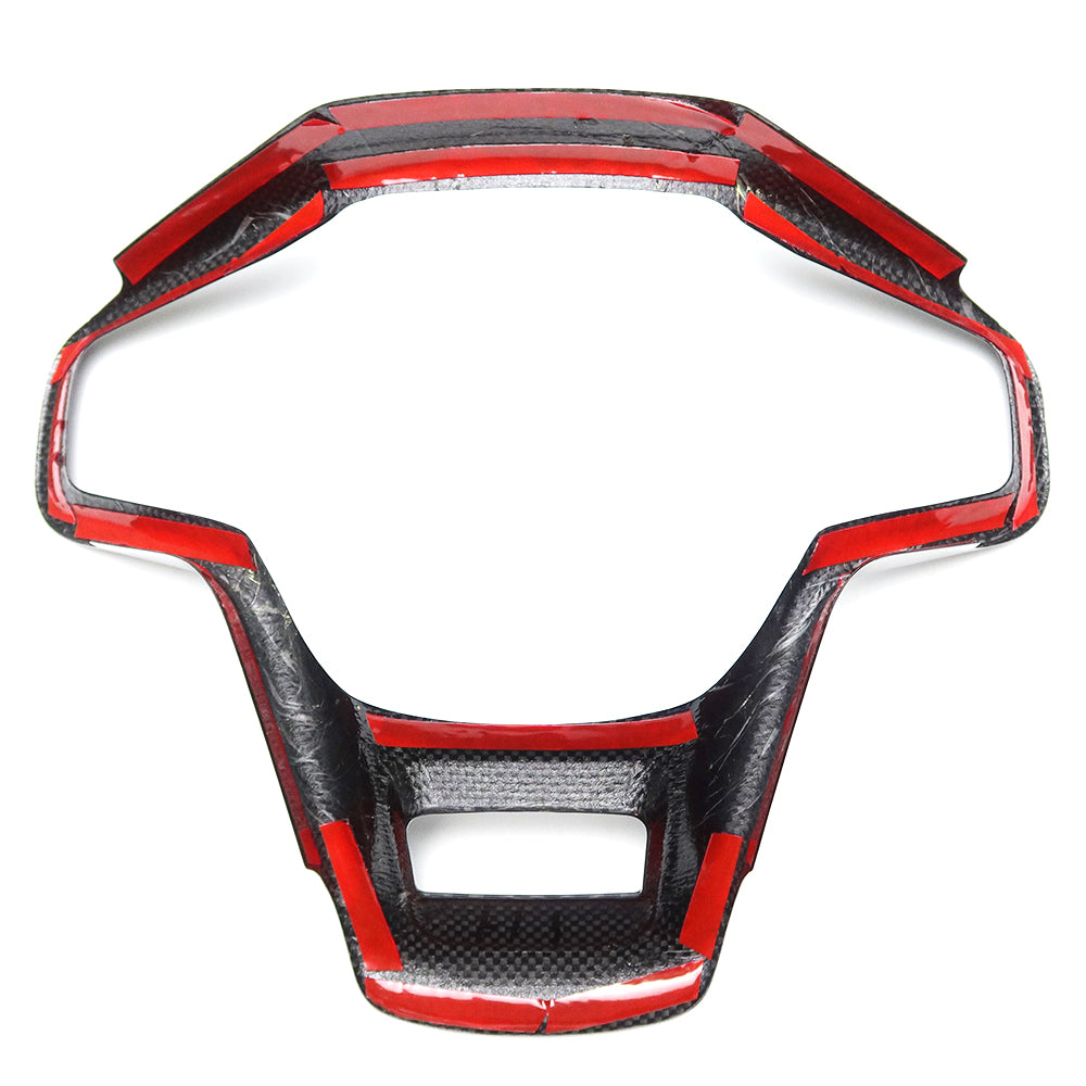 For Ford Bronco Outer Banks Raptor 2021+ Steering Wheel Bezel Frame Real Carbon Fiber Interior Accessories
