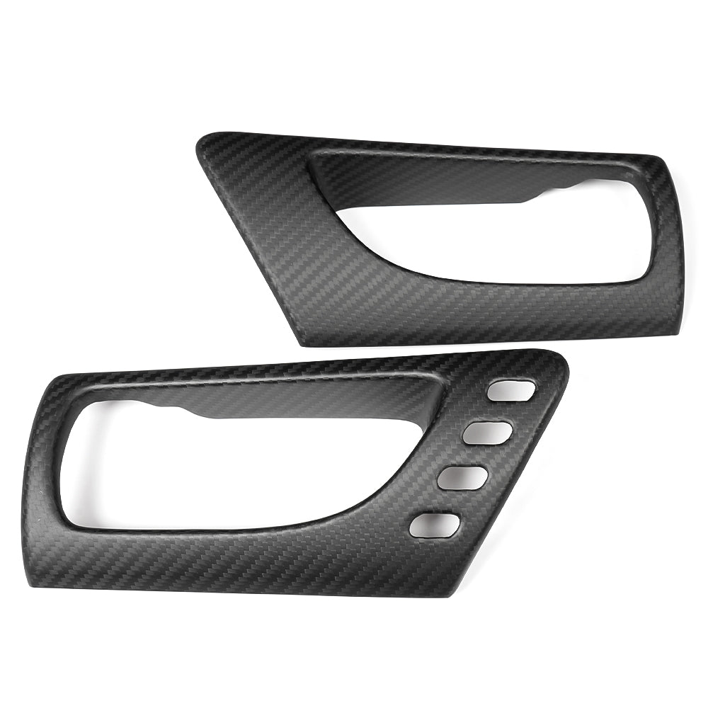 Real Carbon Fiber Front Rear Inner Door Handle Panel Cover Interior Accessories For Lexus IS300 IS350 IS500 F SPORT 2014-2024