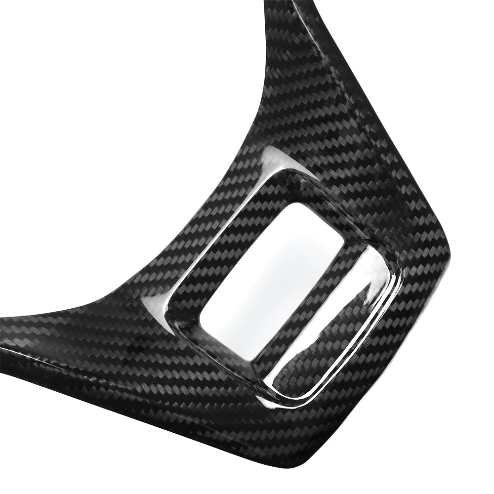 For Ford Bronco Outer Banks Raptor 2021+ Steering Wheel Bezel Frame Real Carbon Fiber Interior Accessories