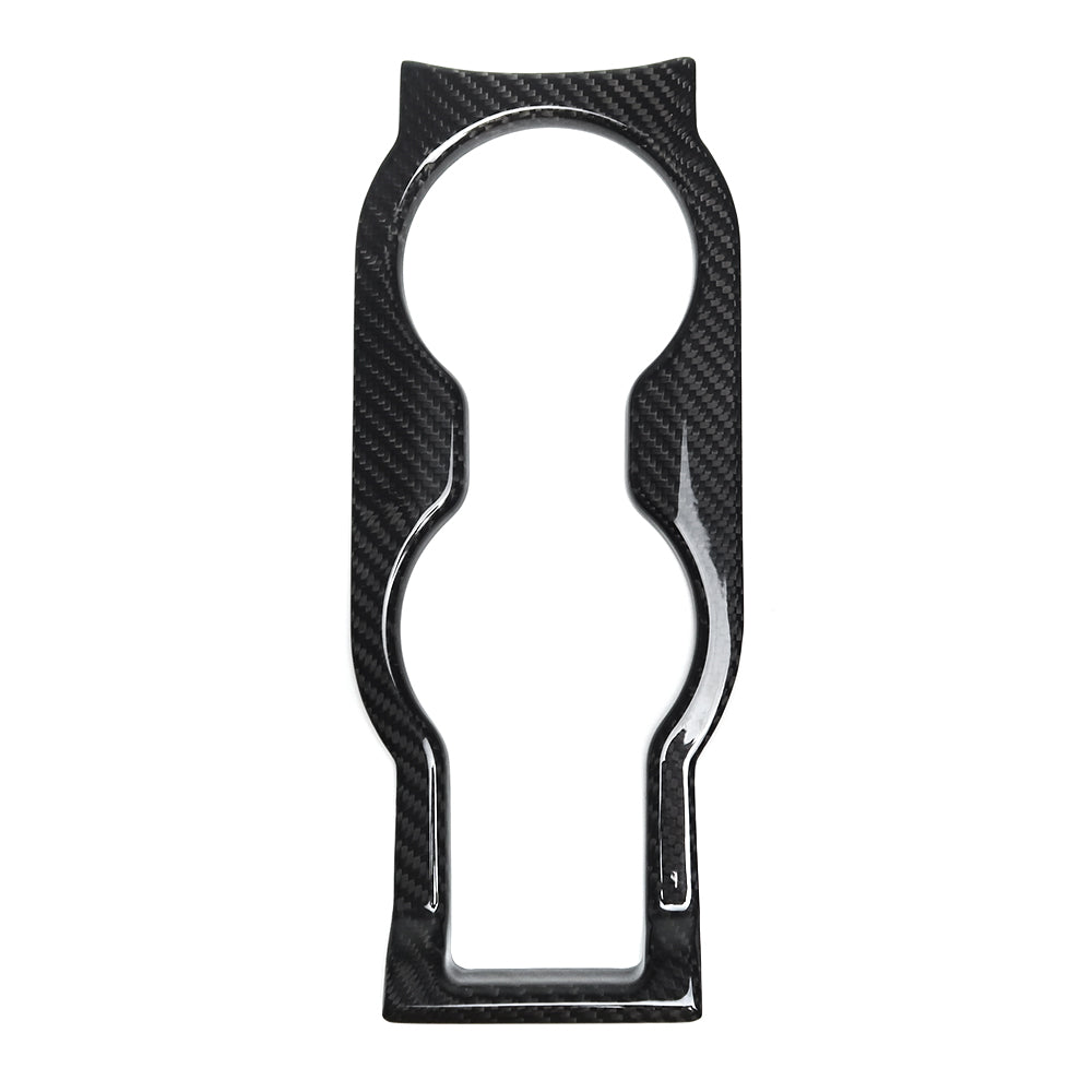 For Lotus Emira I4 V6 2022 2023 2024 2025, Center Console Water Cup Holder Frame Trim, Dry Carbon Fiber Interior