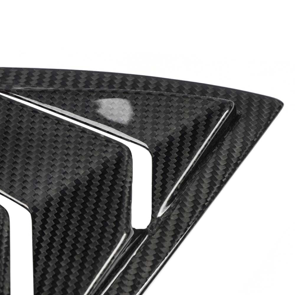 Real Dry Carbon Fiber Rear Window Louvers Trim For Toyota GR Corolla GZEA14 2023 2024 2025, Rear Side Window Shutters Cover Panel