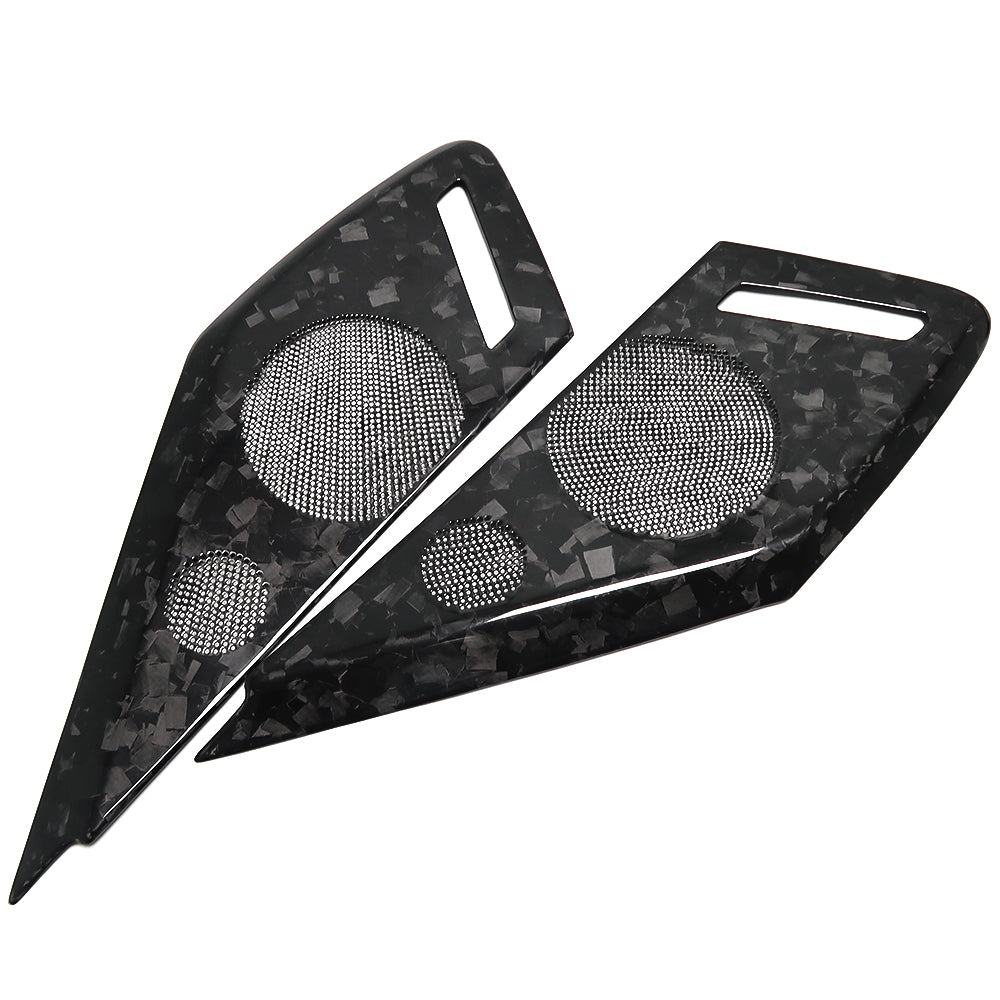 For Corvette C8 3LT Stingray Coupe Convertible Z51 Z06 2020+ Door Sound Speaker Cover Door Speaker Panel Cover Real Carbon Fiber Car Accessories