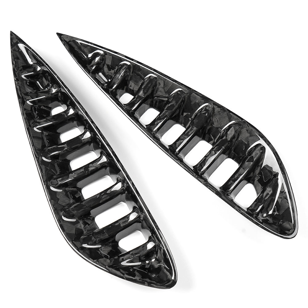 Real Dry Carbon Fiber Front Bumper Side Vent Trim for Lexus LC LC500 LC500h 2018 2019 2020-2026