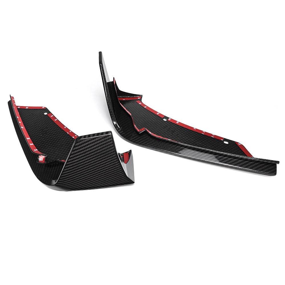 For Corvette C8 Z51 Z06 2020+ Rear Bumper Corner Cover Dry Carbon Fiber