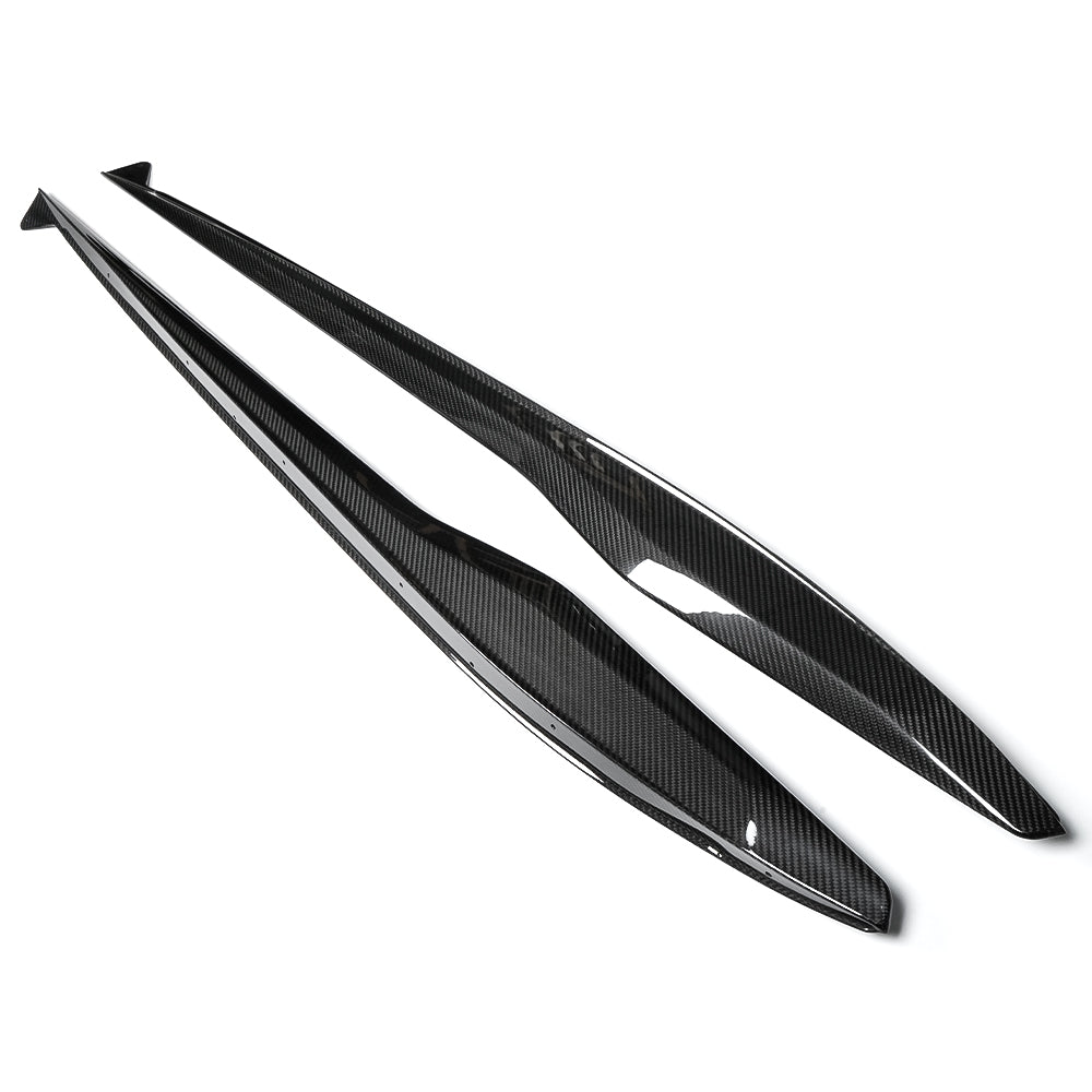 Dry Carbon Fiber Side Skirts For Chevrolet Corvette C8 Z06 2023 2024 2025, Car Rocker Panels, Replacement