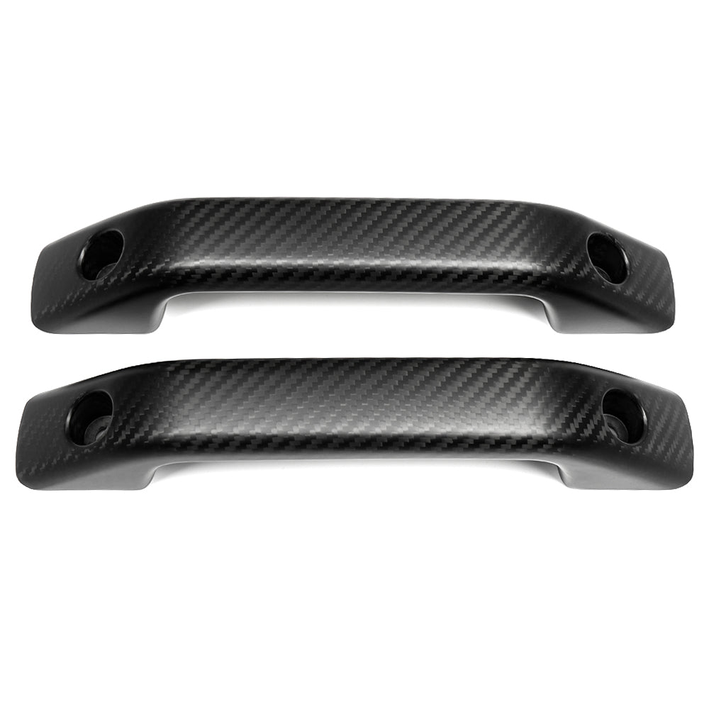 Carbon Fiber Replacement Rear Grab Handles Covers For Ford Bronco Raptor Wildtrak 2021-2024