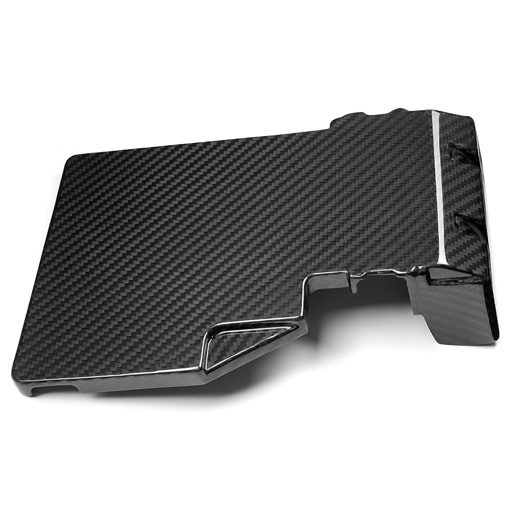 True Carbon Fiber Engine Battery Fuse Box Cover Trim For Ford Mustang S650 Dark Hose GT 2024 2025