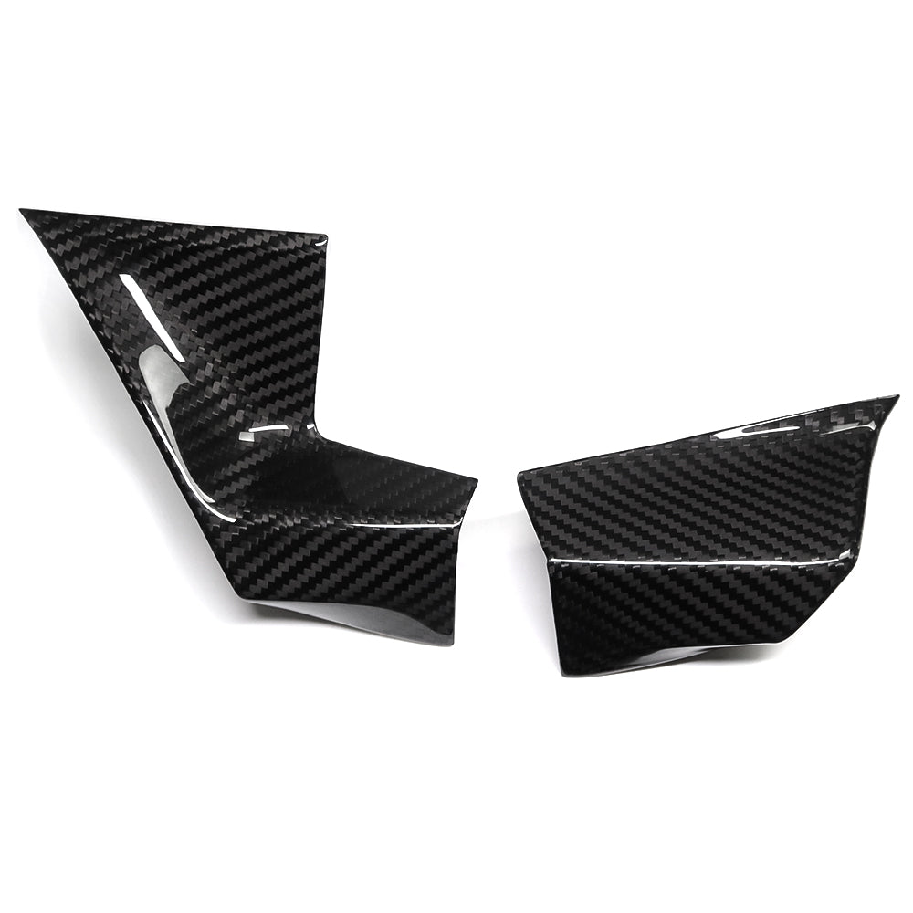 Genuine Dry Carbon Fiber Console Display Screen Lower Trim Panels For BMW 3 Series G20 G21 M2 M340i 2023 2024 2025