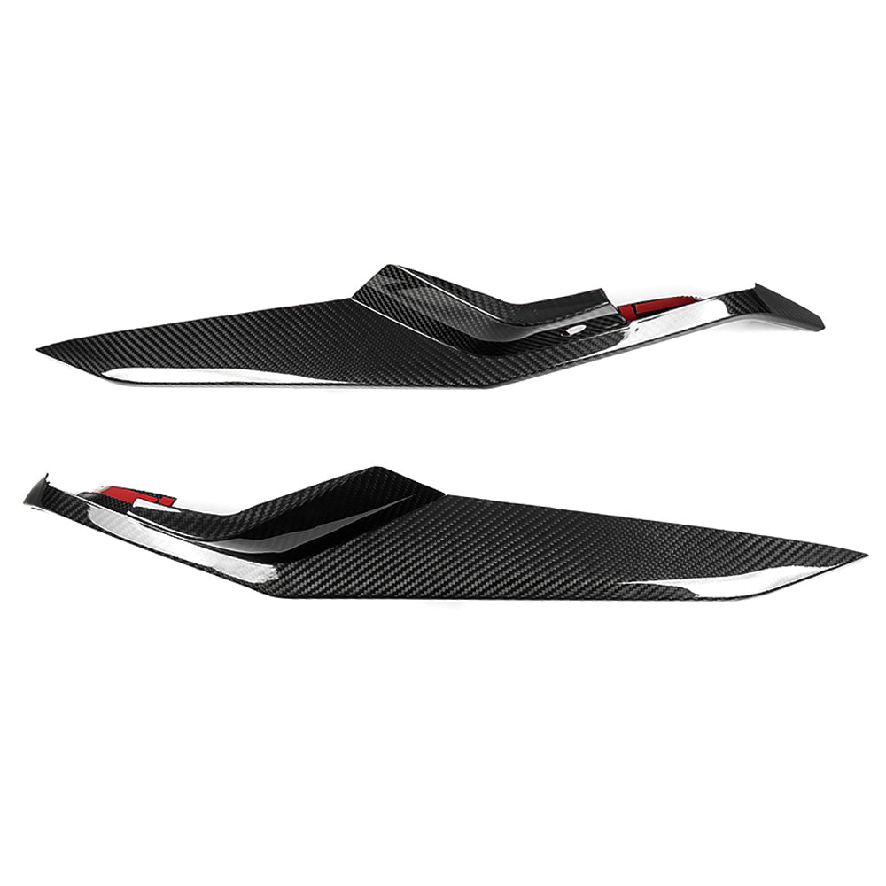 Dry Carbon Fiber Front Bumper Canard Splitters For Corvette C8 Z06 Z07 2023 2024 2025, Exterior Trim